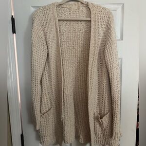 Cozy Cream Open-Front Sweater